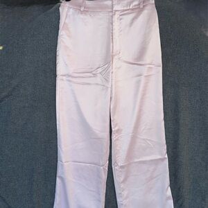 Carbon38 Satin Straight Leg Pant in Blush Size M